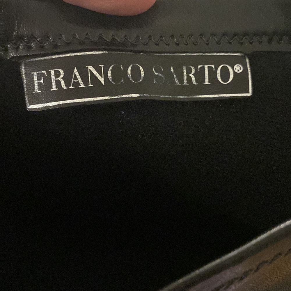 Franco Sarto knee length heeled black boots - Picture 3 of 4